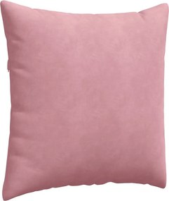 vidaXL Μαξιλάρι Καναπέ 2 τμχ. Βελούδο Ροζ 60 x 60 cm