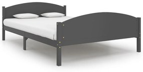 vidaXL Πλαίσιο Κρεβατιού Σκούρο Γκρι 160x200 εκ. από Μασίφ Ξύλο Πεύκου