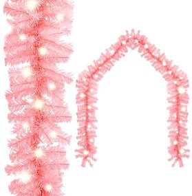 vidaXL Γιρλάντα Χριστουγεννιάτικη με Λαμπάκια LED Ροζ 5 μ.