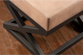 Σκαμπό Krupa -  Χρώμα Μπεζ Mink - 46x46x44εκ