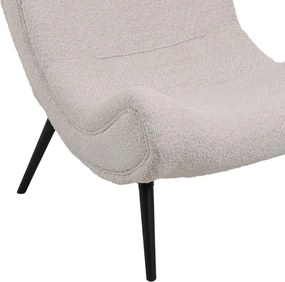 Πολυθρόνα-μπερζέρα Silla μπουκλέ ύφασμα σε μπεζ απόχρωση 97x80x100εκ 97x80x100 εκ.