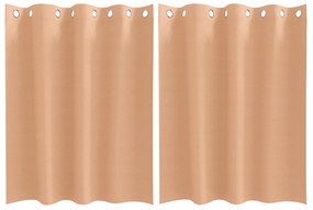 vidaXL Κουρτίνες 2 pcs Ανοιχτό καφέ 140 x 140 cm Πολυεστέρας