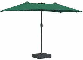 vidaXL Ομπρέλα Κήπου Πράσινο 385 x 209 x 244 εκατοστά Πολυεστέρας