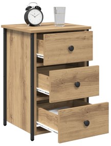vidaXL Artisan Oak Κομοδίνα Artisan Oak Επεξεργασμένο Ξύλο Συμπαγές