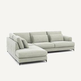 Γωνιακός καναπές αριστερός από βελούδο stonewashed, Marsile