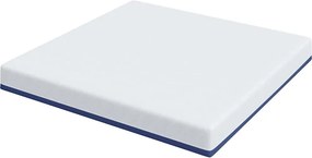 vidaXL Στρώμα Λευκό και Μπλε 180 x 200 cm Ζακάρ ύφασμα