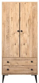 Ντουλάπα Δίφυλλη ArteLibre AMARI Δρυς Μοριοσανίδα 82x48x180cm-14870042