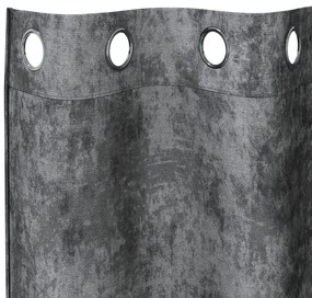 vidaXL κουρτίνες  2 τεμ με Τσιμπίδες Γκρι 245x140 εκ.