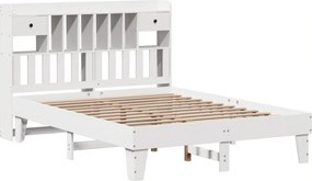 vidaXL Σκελετός Κρεβ. Χωρίς Στρώμα Λευκό 160x200 εκ Μασίφ Πεύκο