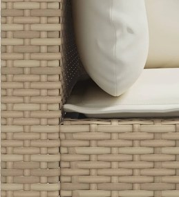 vidaXL Καναπέδες Κήπου Γωνιακός 2 τεμ. Μπεζ Συνθ. Ρατάν &amp; Μαξιλ.