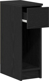 vidaXL Κομοδίνο με συρτάρι Μαύρη βελανιδιά 20x36x60 cm
