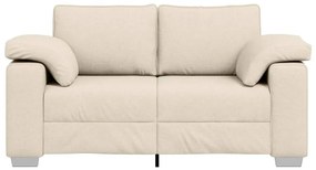 vidaXL Καναπές Μπεζ 160 x 77 x 82 εκ Ύφασμα μείγματος λινών