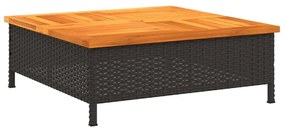 vidaXL Κάλυμμα Βάσης Ομπρέλας Μαύρο 70x70x25εκ. Συνθετικό Ρατάν/Ακακία