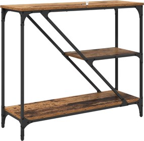 vidaXL Τραπέζι κονσόλας Παλιό Ξύλο 88,5 x 30 x 75 εκ.