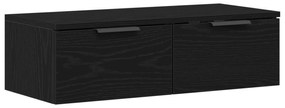 vidaXL Μαύρος δρυός τοίχου ντουλάπα 68x30x20 εκ. από κατασκευασμένο ξύλο