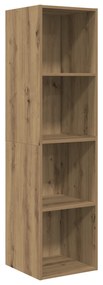 vidaXL Σετ επίπλου τηλεόρασης Επιτοίχιο 2 pcs Καφέ 37 x 37 x 142.5 εκ