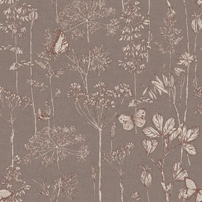 Ταπετσαρία τοίχου Town-Country Meadow Floral Chocolate 904106