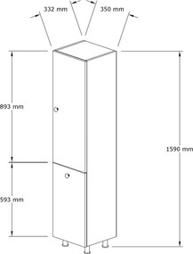 Έπιπλο Μπάνιου Λευκό LIPA 31,9x35x154,8