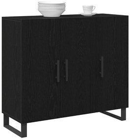 vidaXL Πλαϊνό γραφείο Μαύρη δρυς 90 x 34 x 80 εκ. Επεξεργασμένο ξύλο