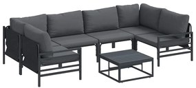 vidaXL Σετ Καναπέ Κήπου 7 pcs Ανθρακί Ατσάλι