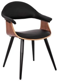 Καρέκλα Συνεργασίας Superior Pro 55x50x82 HM1111.01 Wallnut-Black