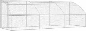 vidaXL Κλουβί Σκύλου 3 pcs Ασημί 6 x 2 x 2 m Γαλβανισμένος χάλυβας