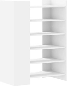 vidaXL Παπουτσοθήκη Λευκή 74,5x37,5x100 εκ. από Επεξεργασμένο Ξύλο