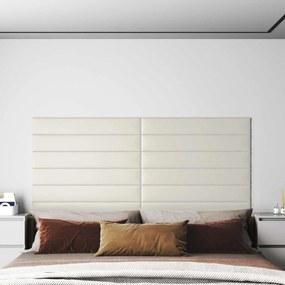 vidaXL Κεφαλάρι Τοίχου 12 pcs Κρεμ Βελούδο