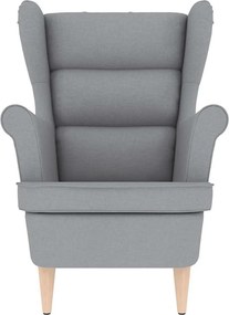 vidaXL πολυθρόνα ανοιχτό γκρι 74x84x100 cm ύφασμα