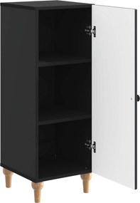 vidaXL Πλαϊνό γραφείο Μαύρο 33 x 34,5 x 90 εκ Επεξεργασμένο Ξύλο