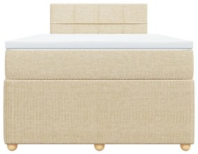 ΚΡΕΒΑΤΙ BOXSPRING ΜΕ ΣΤΡΩΜΑ ΚΡΕΜ 120X190 ΕΚ. ΥΦΑΣΜΑΤΙΝΟ 3289700