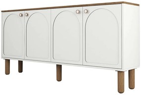 Μπουφές Bohem 845HCT5536 180x35x84cm White Μοριοσανίδα, Μελαμίνη