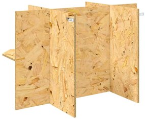 vidaXL Βάση Terrarium Καφέ 80 x 50 x 50 εκ OSB