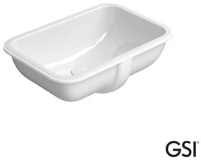 GSI Pura Υποκαθήμενος Πορσελάνινος Νιπτήρας 50x35εκ Λευκό Γυαλιστερό