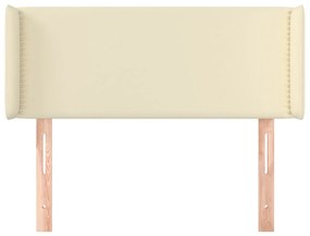 Κεφαλάρι με Πτερύγια Κρεμ 103x16x78/88 εκ. Συνθετικό Δέρμα 3118714
