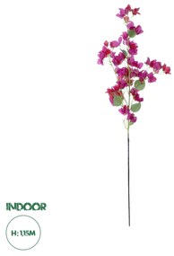 GloboStar® Artificial Garden BOUGAUVILLEA BRANCH 20652 Τεχνητό Διακοσμητικό Κλαδί Μπουκανβίλιας Φουξ Y115cm