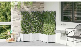 vidaXL Κηποτινάκι με Τρέλα 5 pcs Λευκό 120 x 120 x 143 εκ. PP