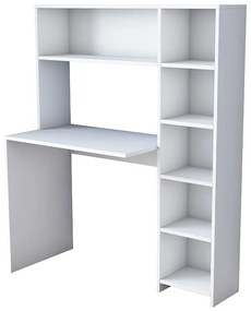 Work desk-shelf unit Janson white 113x40x142cm 113x40x142 εκ.