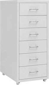 vidaXL Αρχειοθήκη Φορητή Γκρι 28 x 41 x 69 εκ. Μεταλλική