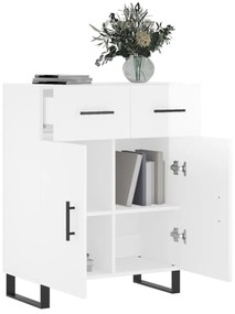 vidaXL Ντουλάπι Γυαλιστερό Λευκό 69,5x34x90 εκ. Επεξεργασμένο Ξύλο