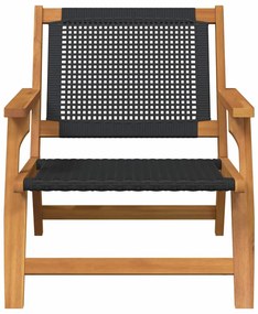 vidaXL Εξωτερικά Έπιπλα 2 pcs Μαύρο 67 x 78 x 73εκ Μασίφ ξύλο ακακίας