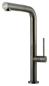 Armando Vicario Tozo 48580 Black Brushed Μπαταρία Κουζίνας  Με Υψηλό Περιστρεφόμενο Ρουξούνι και Συρόμενο Ντους