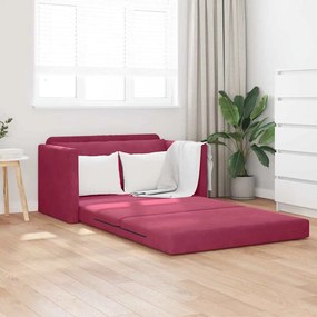 vidaXL Κρεβάτι καναπές Μπορντό 124 x 204 x 61 εκ Βελούδο