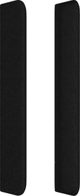 vidaXL Κρεβάτι Boxspring με Στρώμα Μαύρο 80 x 200 εκ. Υφασμάτινο