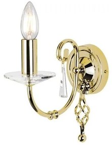 Απλίκα Φωτιστικό Τοίχου 1xE14 Κρύσταλλο Κ9 Aegean Elstead Lighting AG1-POL-BRASS Ορείχαλκος