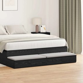 vidaXL Συστήματα Συρταριών Μαύρο Δρυς 160x36,5x16,5 εκ Επεξεργασμένο Ξύλο