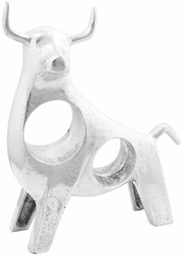 Γλυπτό ταύρου Ασημί 22 x 9.5 x 34 εκ Αλουμίνιο