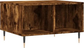 vidaXL Τραπεζάκι Σαλονιού Καπνιστή Δρυς 60x50x36,5εκ. Επεξεργασμ. Ξύλο