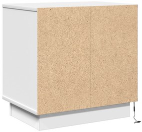 vidaXL κομοδίνο  με LED Λευκό 50x34,5x50 εκ.