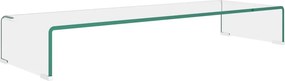 vidaXL Βάση Τηλεόρασης/Οθόνης Διάφανη 90 x 30 x 13 εκ. Γυάλινη